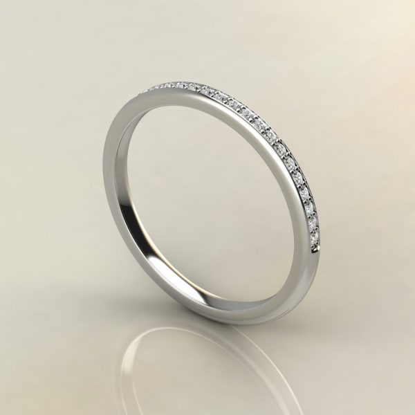 0.09Ct Round Cut Lab Created Diamond Wedding Band Ring