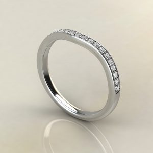 B002 0.14Ct White Gold Round Cut Wedding Band Ring