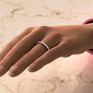 0.14Ct Lab Created Diamonds Round Cut Wedding Band Ring