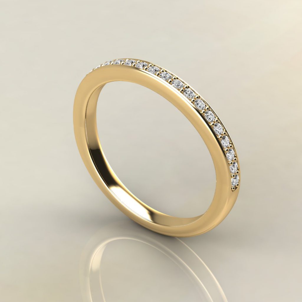 0.14Ct Lab Created Diamonds Round Cut Wedding Band Ring - Yalish Diamonds