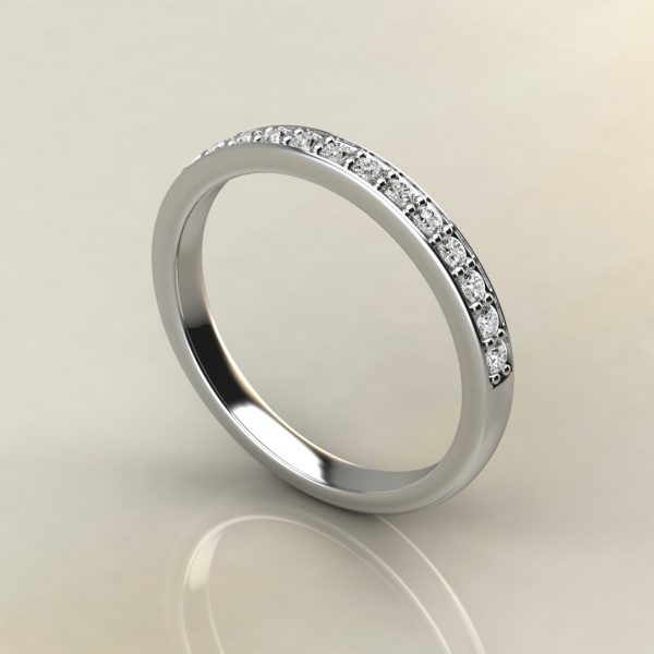 B004 White Gold 0.20Ct Round Cut Wedding Band Ring