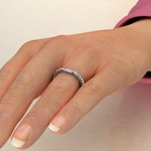 0.20Ct Round Cut Lab Created Diamonds Wedding Band Ring
