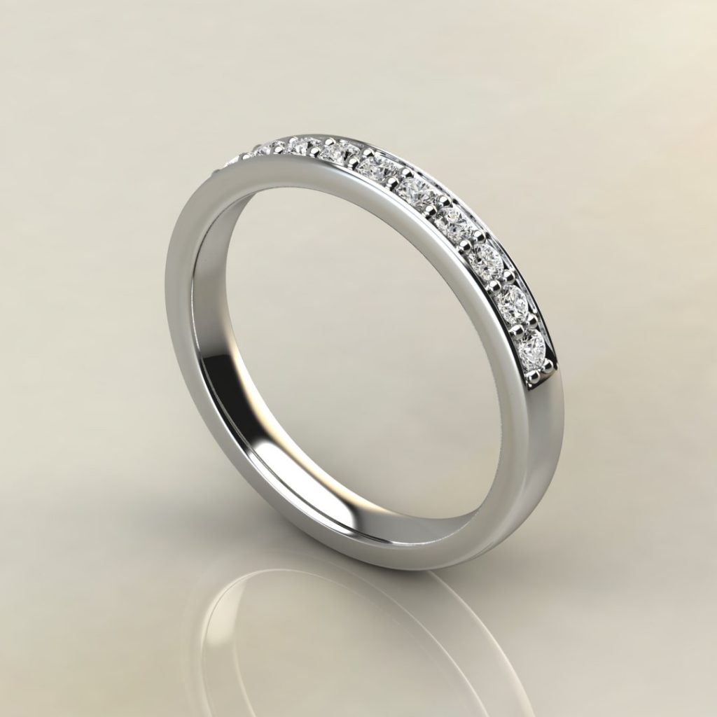 0.22Ct Round Cut Lab Created Diamond Wedding Band Ring - Yalish Diamonds