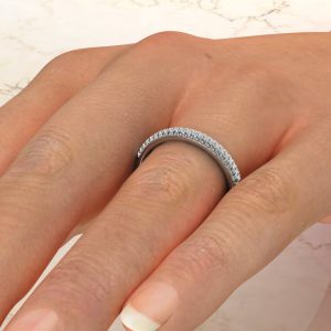 0.25Ct Round Cut Lab Created Diamonds Wedding Band Ring