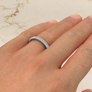 0.25Ct Round Cut Lab Created Diamonds Wedding Band Ring