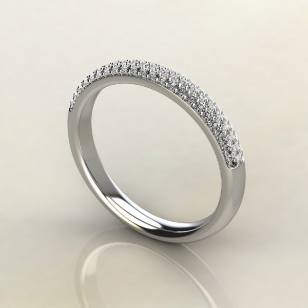 B008 White Gold 0.25Ct Round Cut Wedding Band Ring