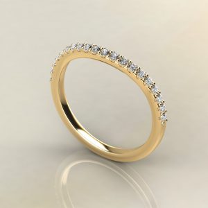 B013 Yellow Gold 0.16Ct Round Cut Wedding Band Ring
