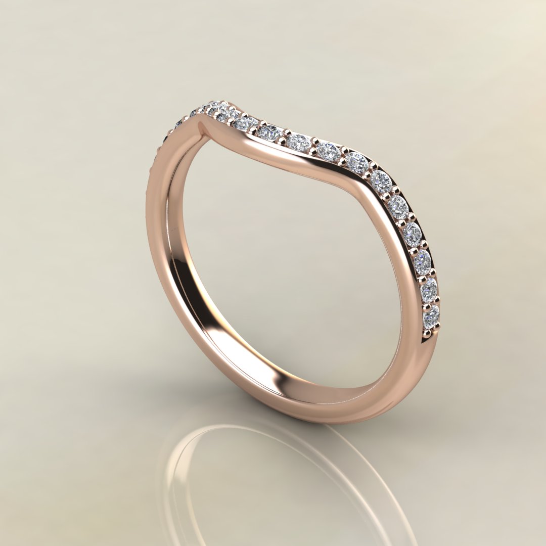 0.21Ct Round Cut Lab Created Diamonds Wedding Band Ring - Yalish Diamonds