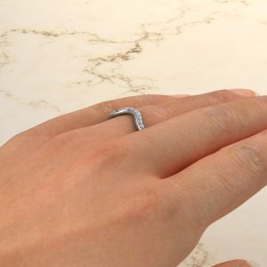 0.21Ct Round Cut Lab Created Diamonds Wedding Band Ring