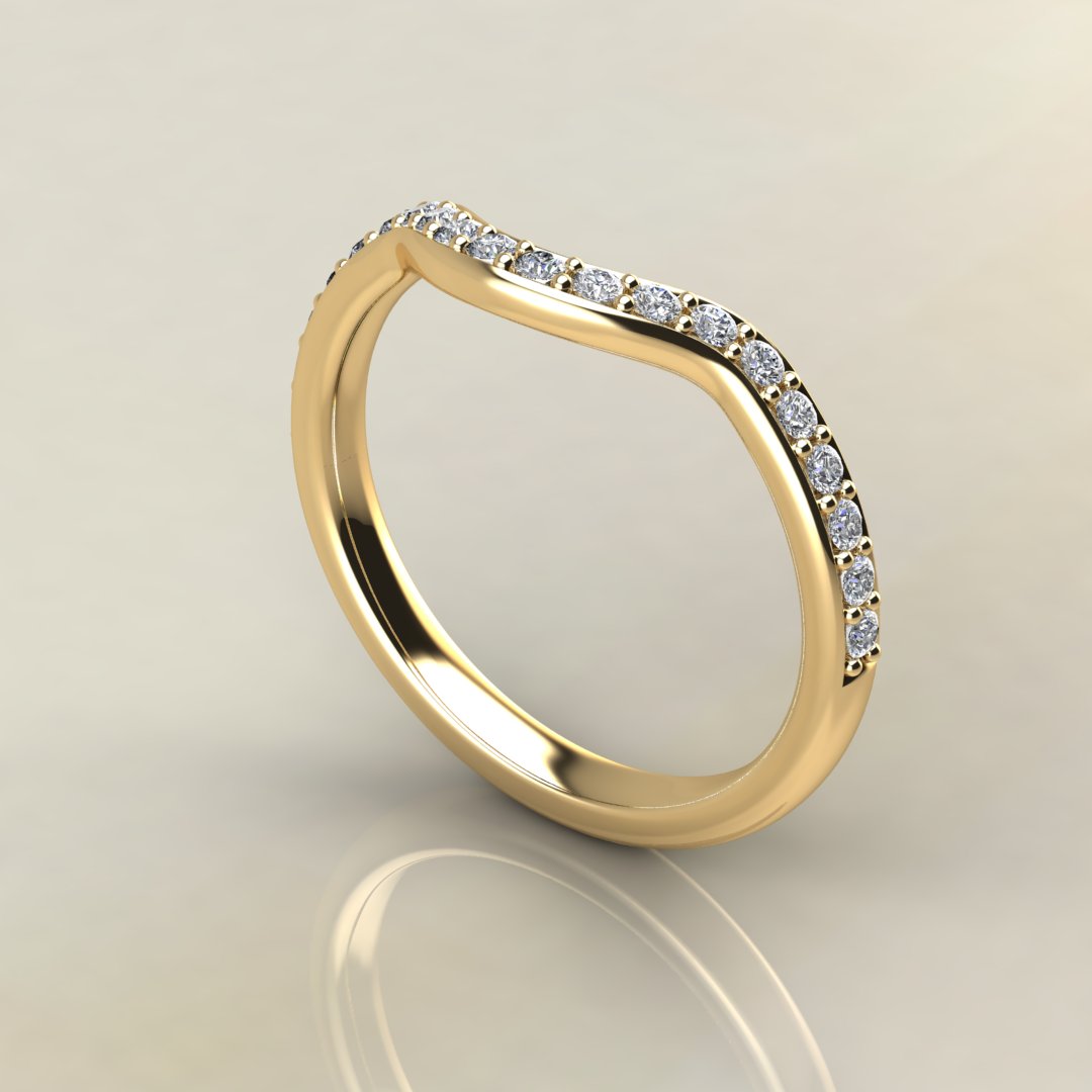 0.21Ct Round Cut Lab Created Diamonds Wedding Band Ring - Yalish Diamonds