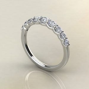 0.63Ct Graduated Shared Prong Lab Created Diamonds Wedding Band Ring