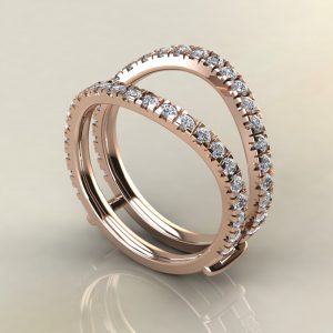 B025 Rose Gold 0.85Ct Matching Ring Enhancer For Double Halo Ring