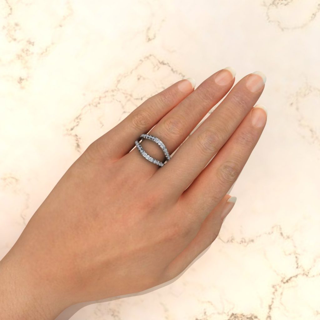 0.85 Ct Lab Created Diamonds Matching Ring Enhancer For Double Halo