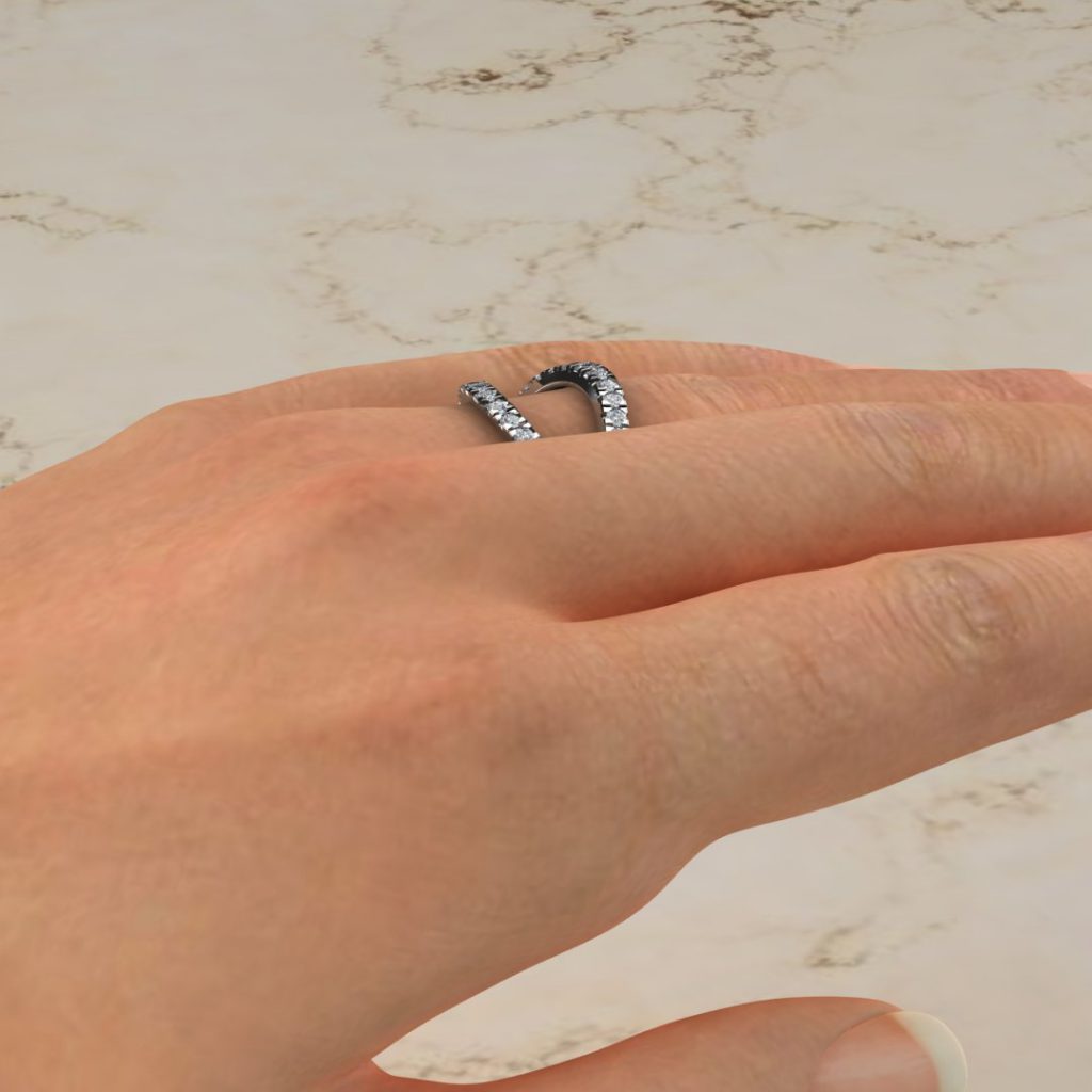 0.85 Ct Lab Created Diamonds Matching Ring Enhancer For Double Halo