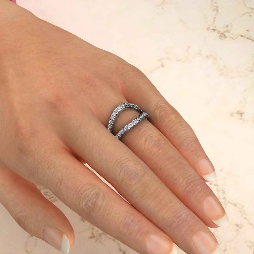 0.85 Ct Lab Created Diamonds Matching Ring Enhancer For Double Halo