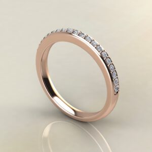 B026 Rose Gold 0.17Ct Wedding Band Ring