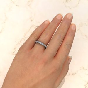 0.17Ct Moissanite Wedding Band Ring