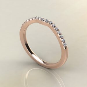 B028 Rose Gold 0.14Ct Wedding Band Ring