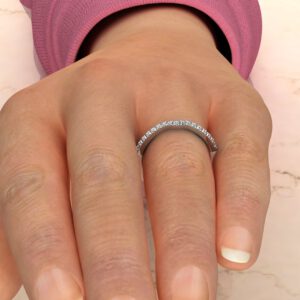 0.14Ct Lab Created Diamonds Wedding Band Ring