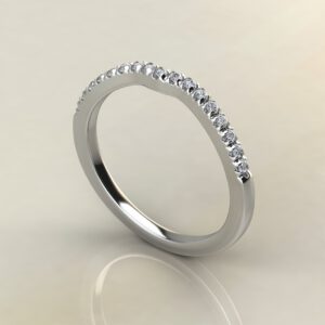 B028 White Gold 0.14Ct Wedding Band Ring