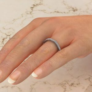 0.14Ct Lab Created Diamonds Wedding Band Ring
