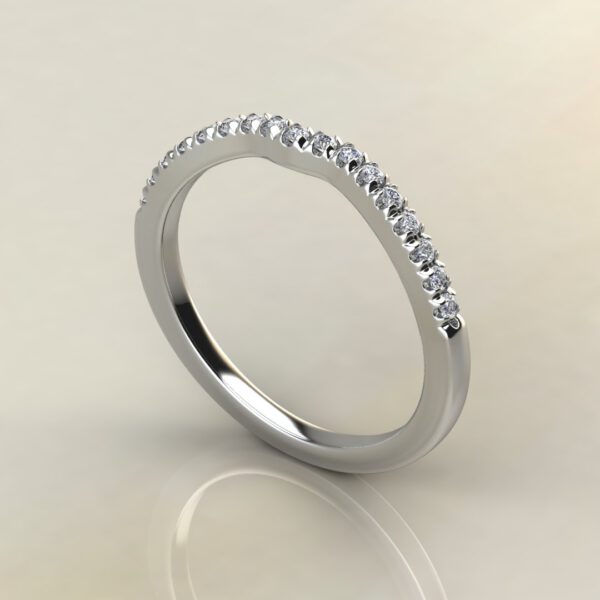 B028 White Gold 0.14Ct Wedding Band Ring