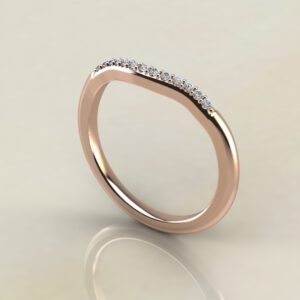 B029 Rose Gold 0.07Ct Wedding Band Ring