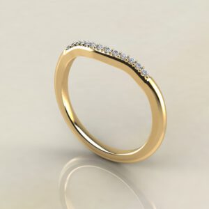 B029 Yellow Gold 0.07Ct Wedding Band Ring