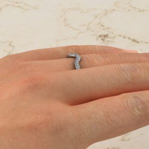 0.12Ct Moissanite Wedding Band Ring