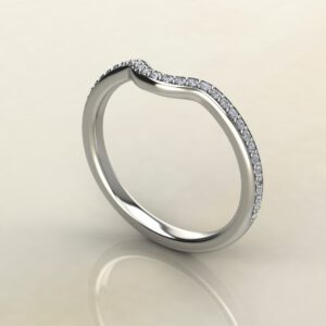 B036 White Gold 0.12Ct Wedding Band Ring