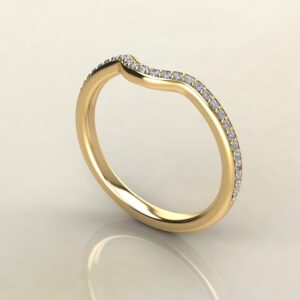 B036 Yellow Gold 0.12Ct Wedding Band Ring