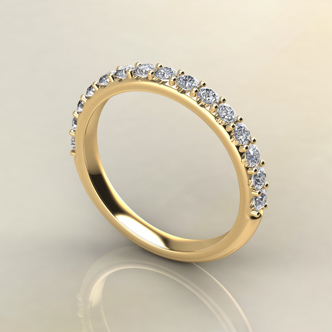 0.52Ct Moissanite Wedding Band Ring - Yalish Diamonds