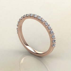 B038 Rose Gold 0.31Ct Wedding Band Ring