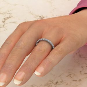0.31Ct Moissanite Wedding Band Ring