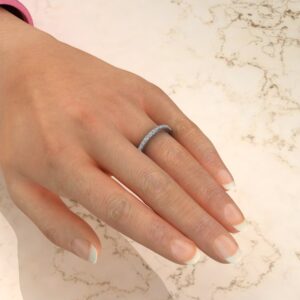 0.31Ct Moissanite Matching Wedding Band Ring