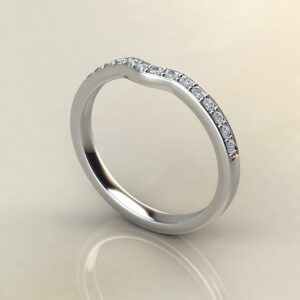 B043 White Gold 0.16Ct Wedding Band Ring