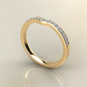 B043 Yellow Gold 0.16Ct Wedding Band Ring
