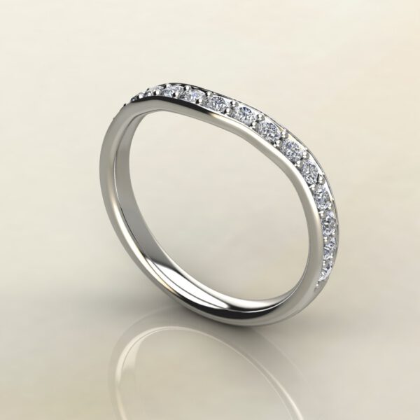 BC032 White Gold 0.39Ct Wedding Band Ring