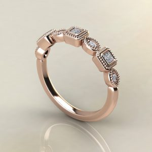 BP018 Rose Gold 0.19Ct Anniversary Princess Cut Ring