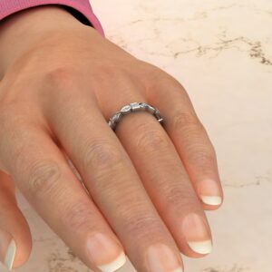 0.15Ct Infinity Princess Cut Lab Created Diamonds Wedding Band Ring