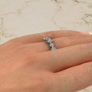 0.21Ct Anniversary Round Cut Lab Created Diamonds Ring