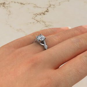 C029 White Gold Ivy Cushion Cut Engagement Ring (3)