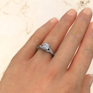Ivy Cushion Cut Moissanite Engagement Ring