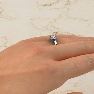 CS020 White Gold Basel Cushion Cut Solitaire Engagement Ring (3)