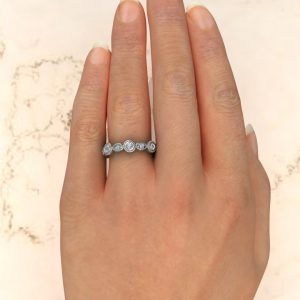 0.45Ct Eternity Round Cut Lab Created Diamonds Ring