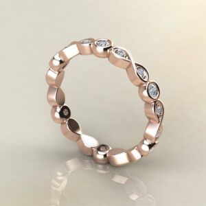 ER042 Rose Gold 0.26Ct Infinity Round Cut Eternity Band Ring