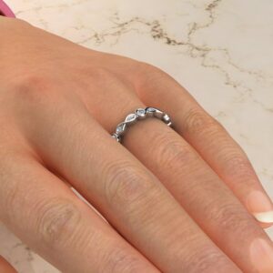 0.26Ct Infinity Round Cut Lab Created Diamonds Eternity Band Ring
