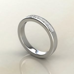 0.88Ct Princess Cut Moissanite Men Wedding Band Ring