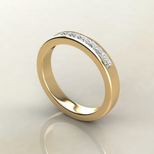 0.88Ct Princess Cut Moissanite Men Wedding Band Ring