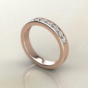 MR012 Rose Gold 0.91Ct Round Cut Men Wedding Band Ring